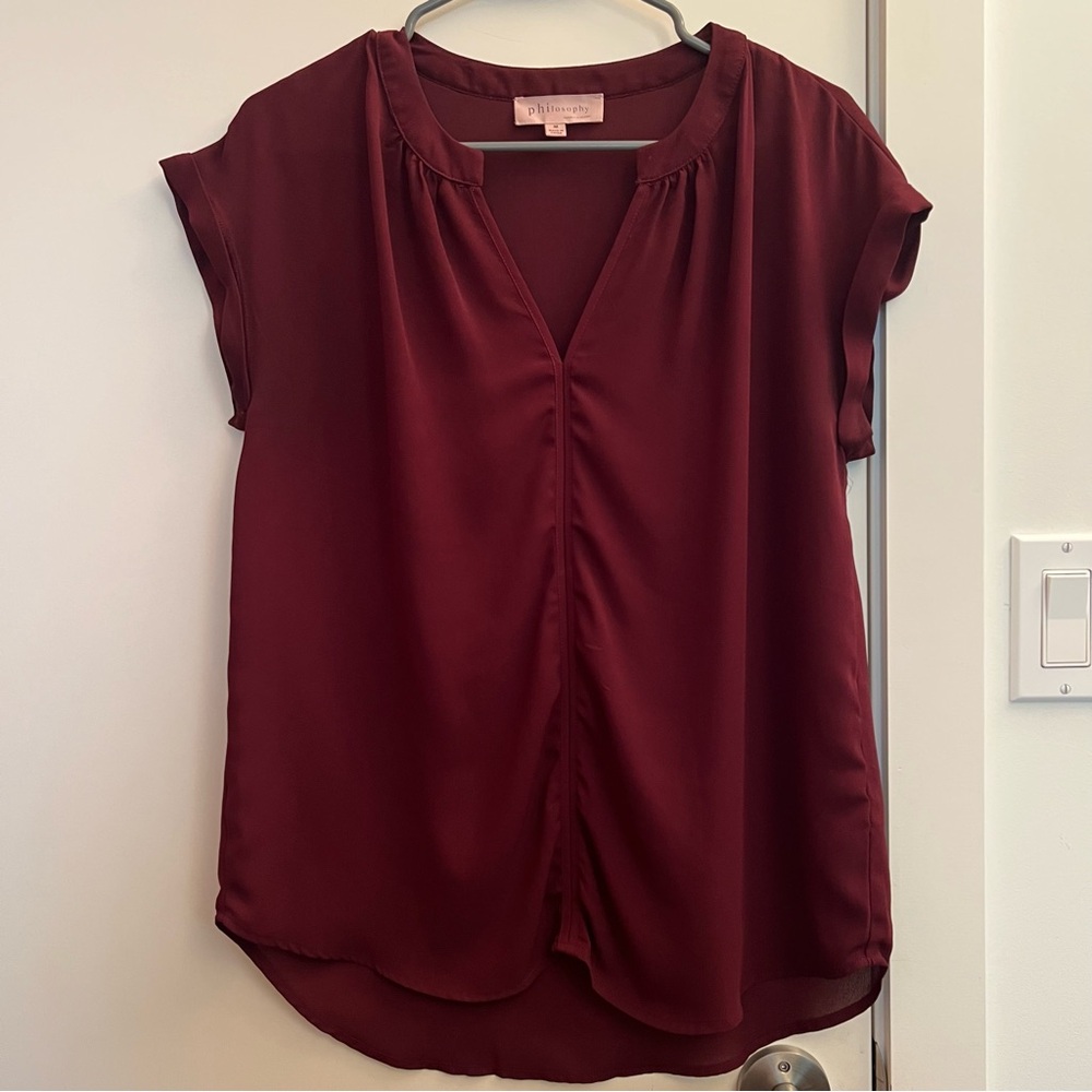 Philosophy Burgundy Blouse